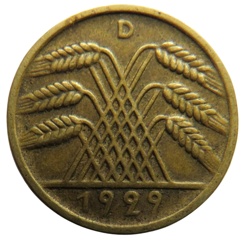 1929-D Germany - Weimar Republic 10 Reichspfennig Coin