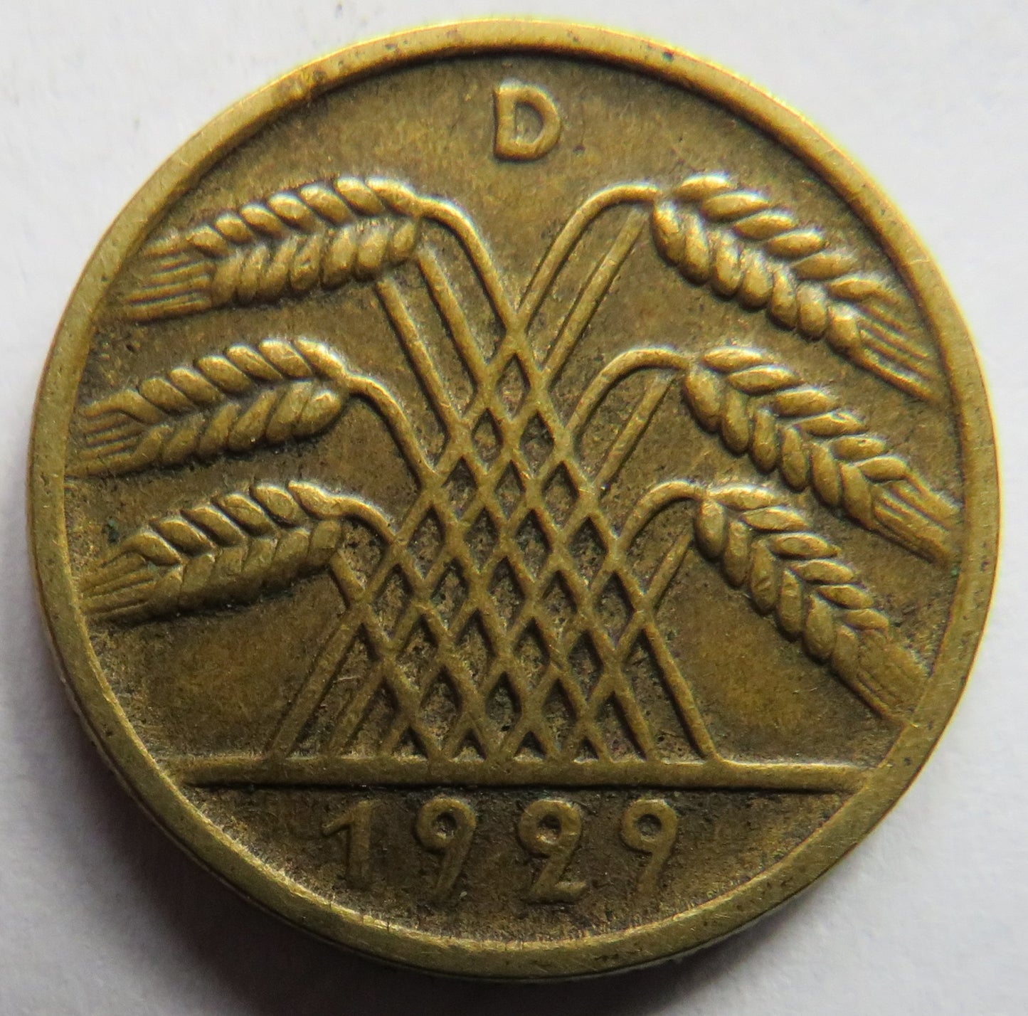 1929-D Germany - Weimar Republic 10 Reichspfennig Coin