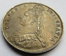 Load image into Gallery viewer, 1887 Queen Victoria Jubilee Head Silver Halfcrown Coin High Grade
