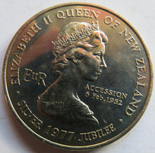 Load image into Gallery viewer, 1977 New Zealand $1 One Dollar Coin Silver Jubilee / Waiting Day
