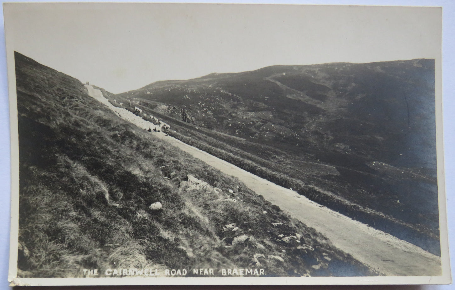 Vintage Postcard of The Carinwell Road Near Braemar