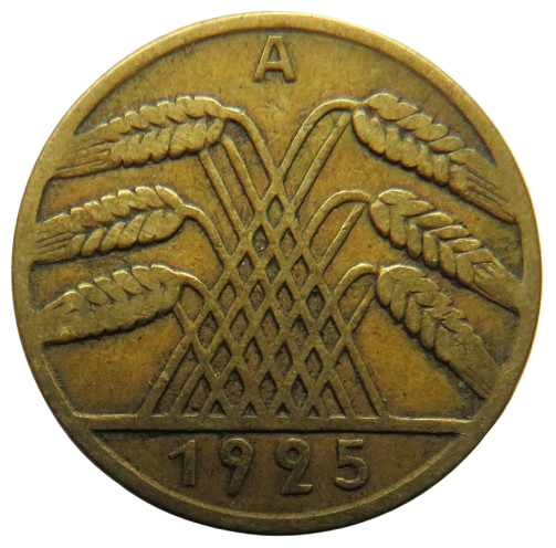 1925-A Germany - Weimar Republic 10 Reichspfennig Coin