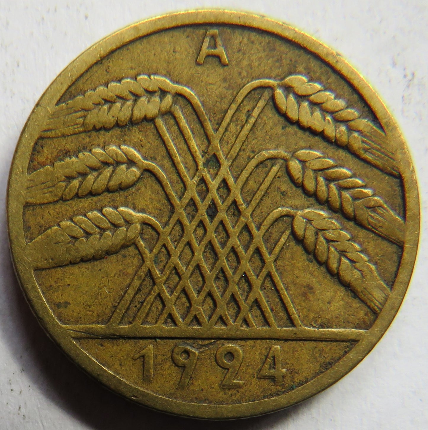 1924-A Germany - Weimar Republic 10 Rentenpfennig Coin