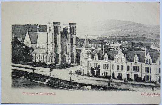 Vintage Postcard of Inverness Cathedral - Valentines Series