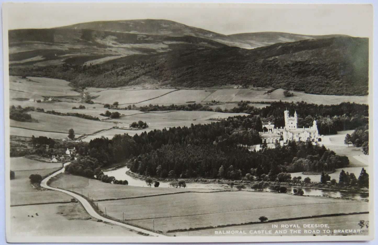 Vintage Postcard of In Royal Deeside, Balmoral Castle and the Road to Braemar