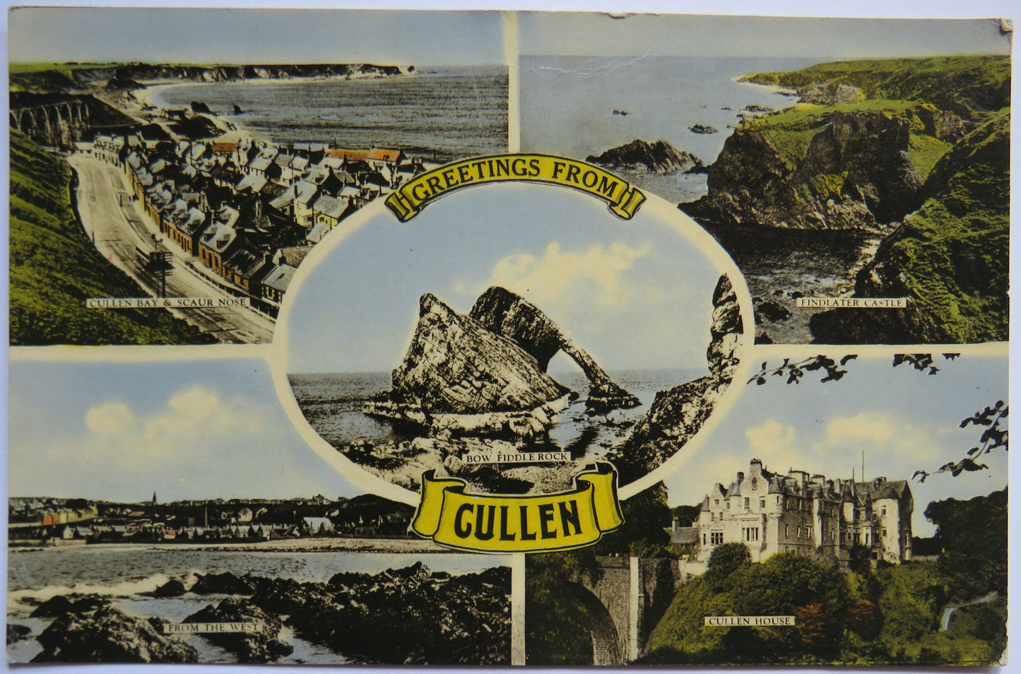 Vintage Multiview Postcard of Greetings from Cullen, 1958