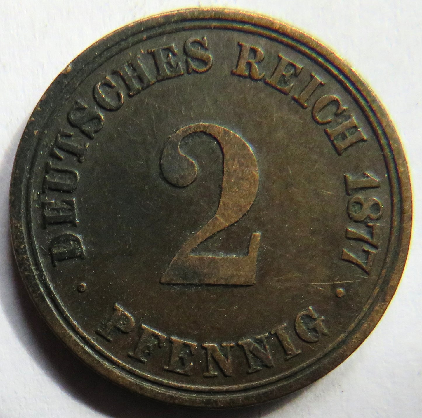 1877-A Germany 2 Pfennig Coin