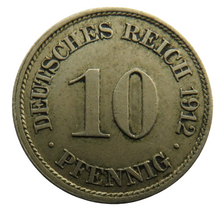 Load image into Gallery viewer, 1912-J Germany 10 Pfennig Coin
