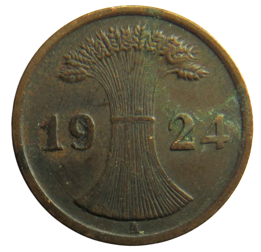 1924-A Germany - Weimar Republic 2 Rentenpfennig Coin