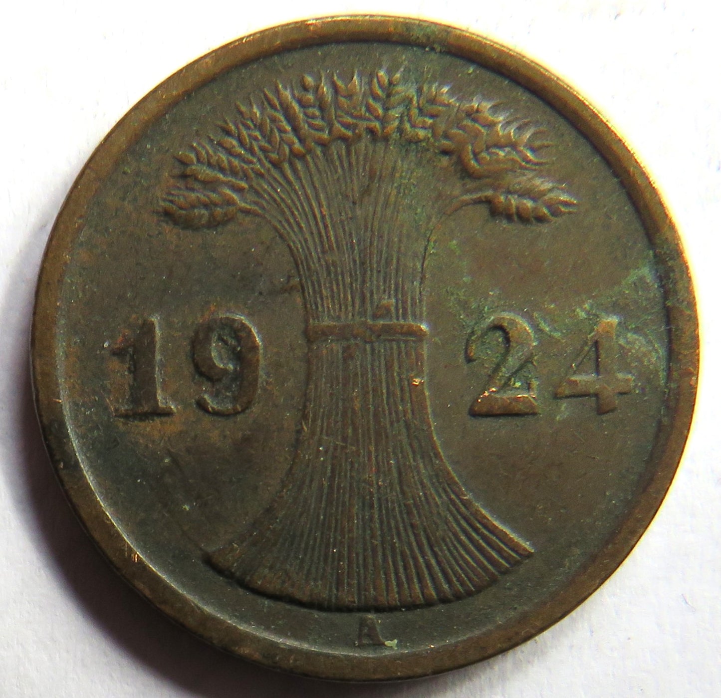 1924-A Germany - Weimar Republic 2 Rentenpfennig Coin