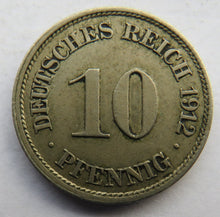 Load image into Gallery viewer, 1912-J Germany 10 Pfennig Coin
