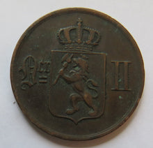 Load image into Gallery viewer, 1875 Norway 5 Ore Coin Collectable Date
