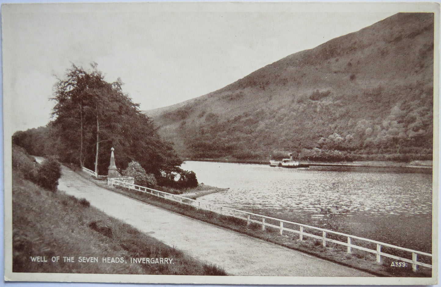 Vintage Postcard of Well of the Seven Heads, Invergarry