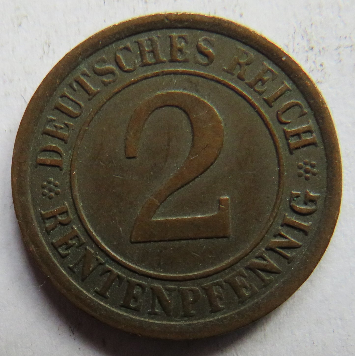 1924-A Germany - Weimar Republic 2 Rentenpfennig Coin