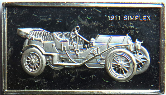 Small Sterling Silver Ingot Classic Cars 1911 Simplex By John Pinches