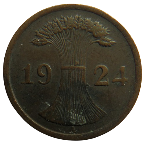 1924-A Germany - Weimar Republic 2 Rentenpfennig Coin