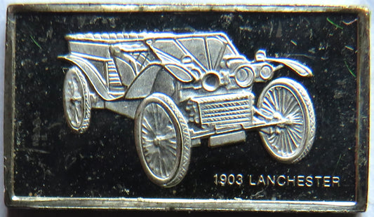 Small Sterling Silver Ingot Classic Cars 1903 Lanchester By John Pinches