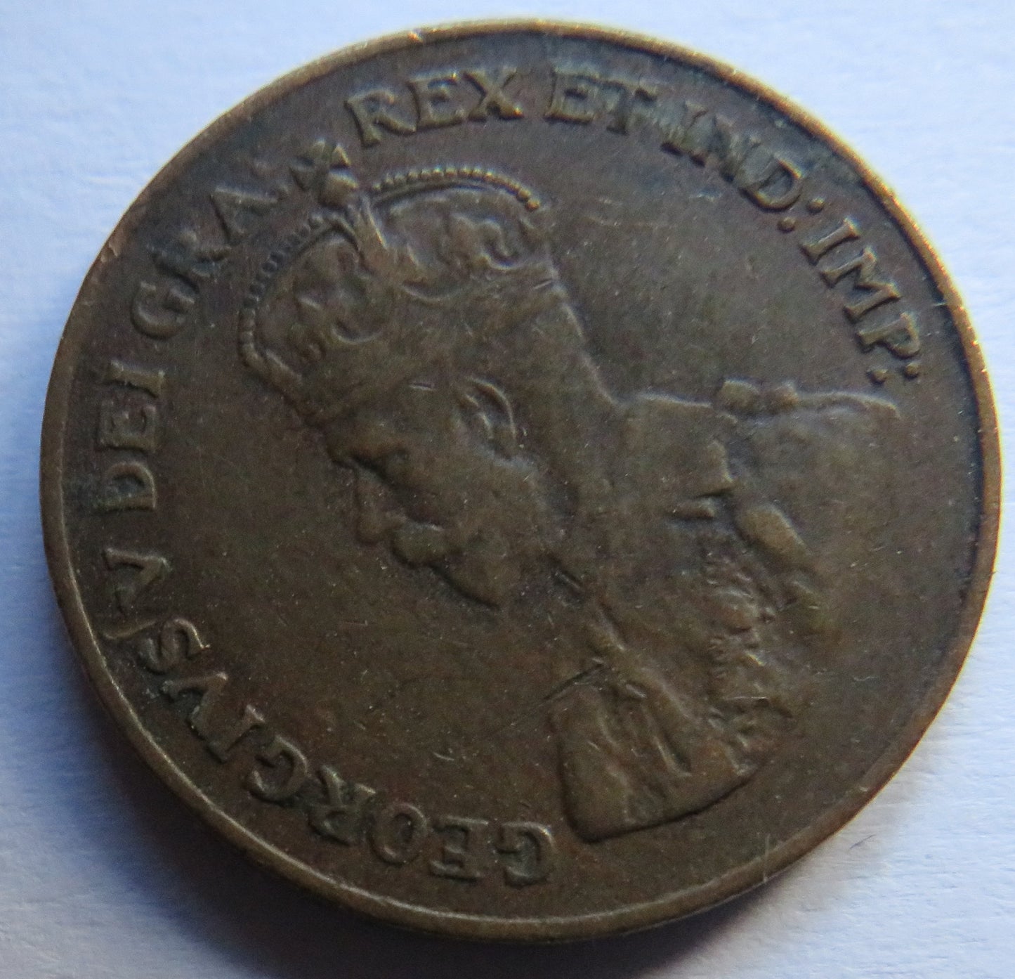1922 king George V Canada One Cent Coin - Scarce Date