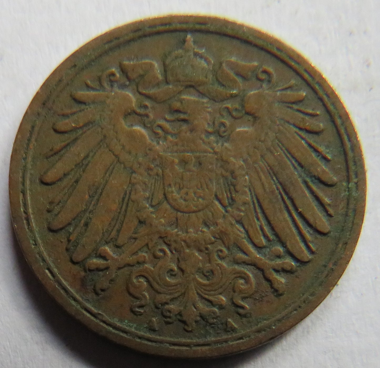 1911-A Germany One Pfenning Coin