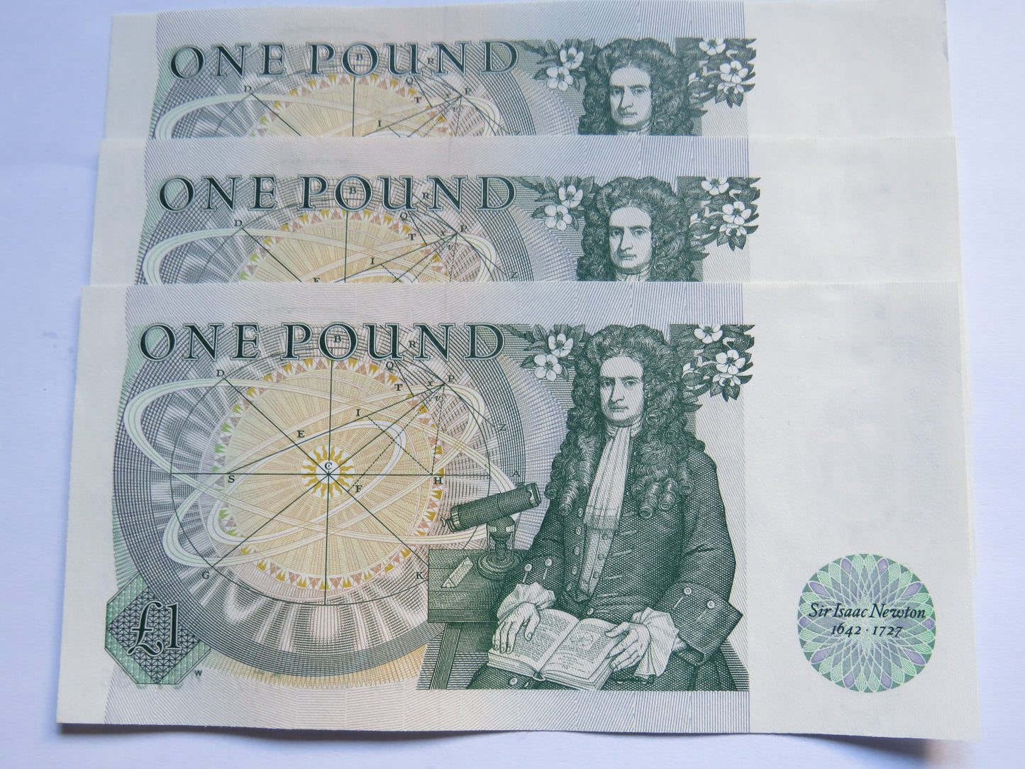 C.1981 Bank of England Consecutive £1 Notes (DT76)