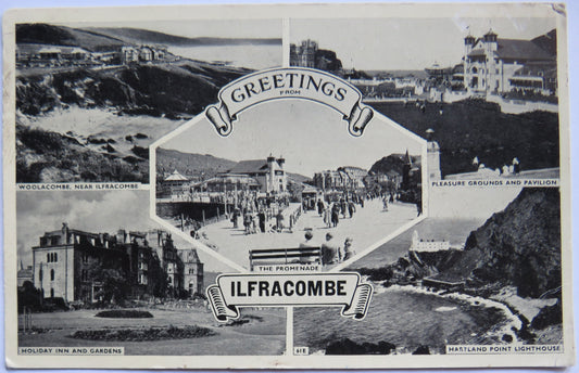 Vintage Multiview Postcard of Greetings from Ilfracombe