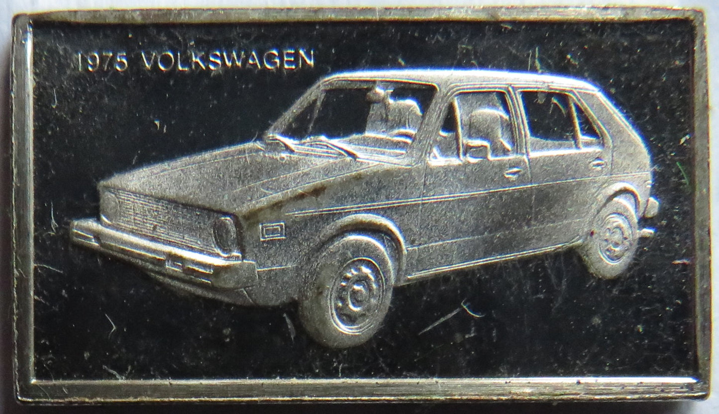 Small Sterling Silver Ingot Classic Cars 1975 Volkswagen By John Pinches