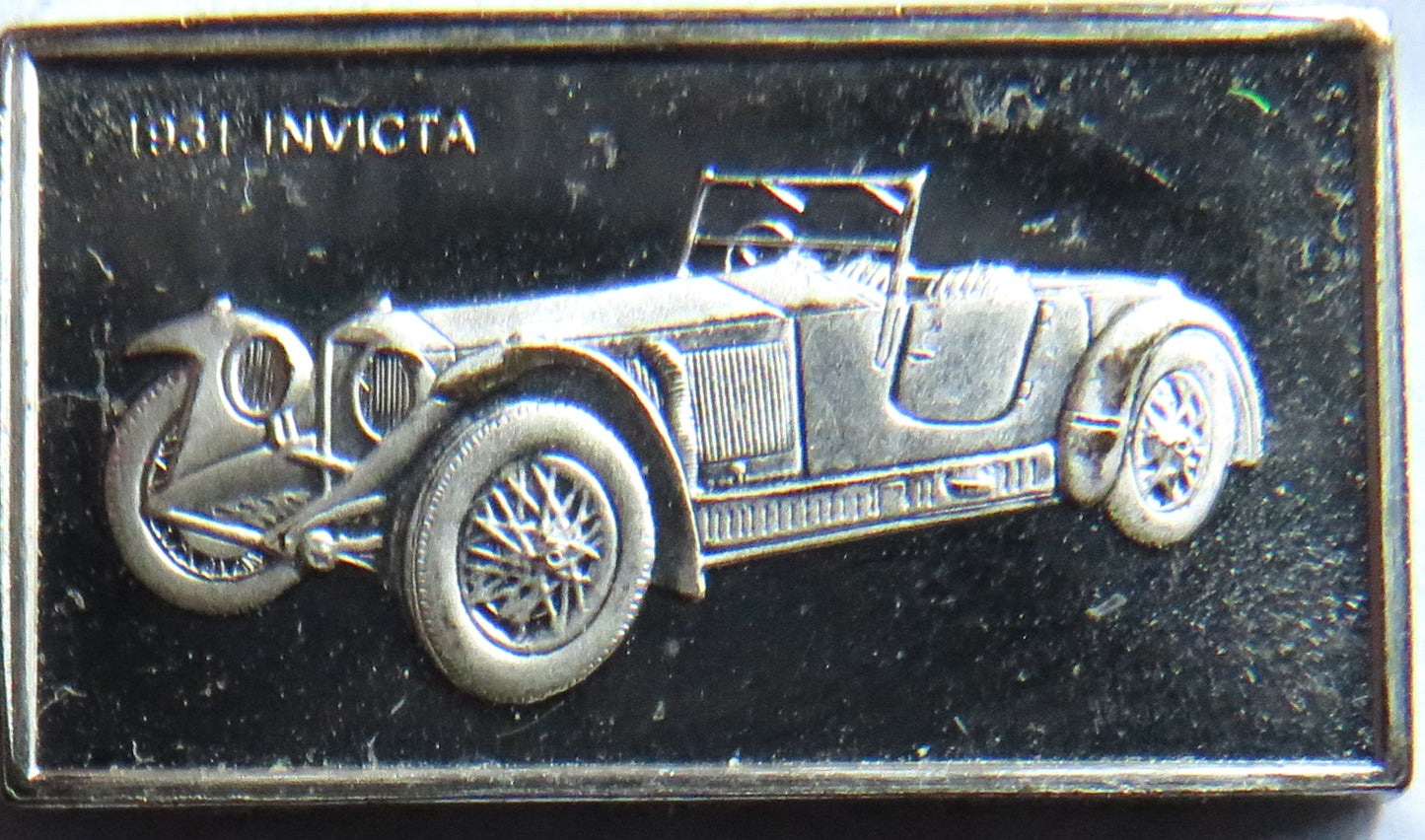 Small Sterling Silver Ingot Classic Cars 1931 Invicta By John Pinches