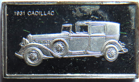 Small Sterling Silver Ingot Classic Cars 1931 Cadillac By John Pinches