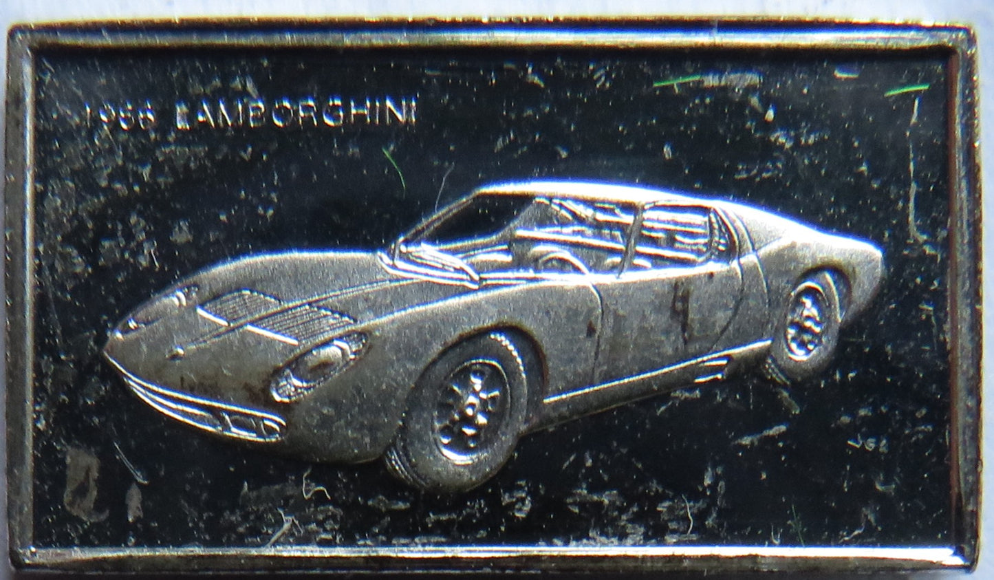 Small Sterling Silver Ingot Classic Cars 1966 Lamborghini By John Pinches