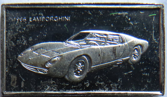 Small Sterling Silver Ingot Classic Cars 1966 Lamborghini By John Pinches