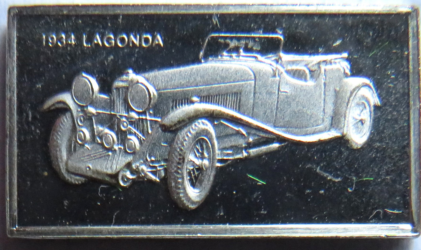 Small Sterling Silver Ingot Classic Cars 1934 Lagonda By John Pinches