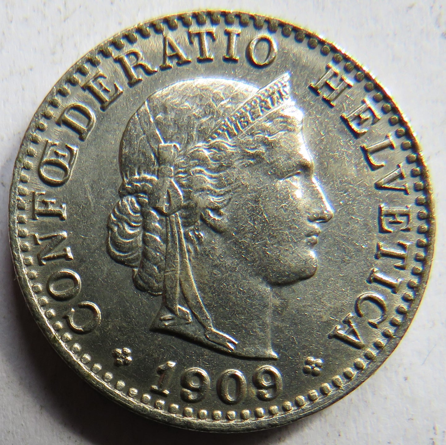 1931 Switzerland 20 Rappen Coin