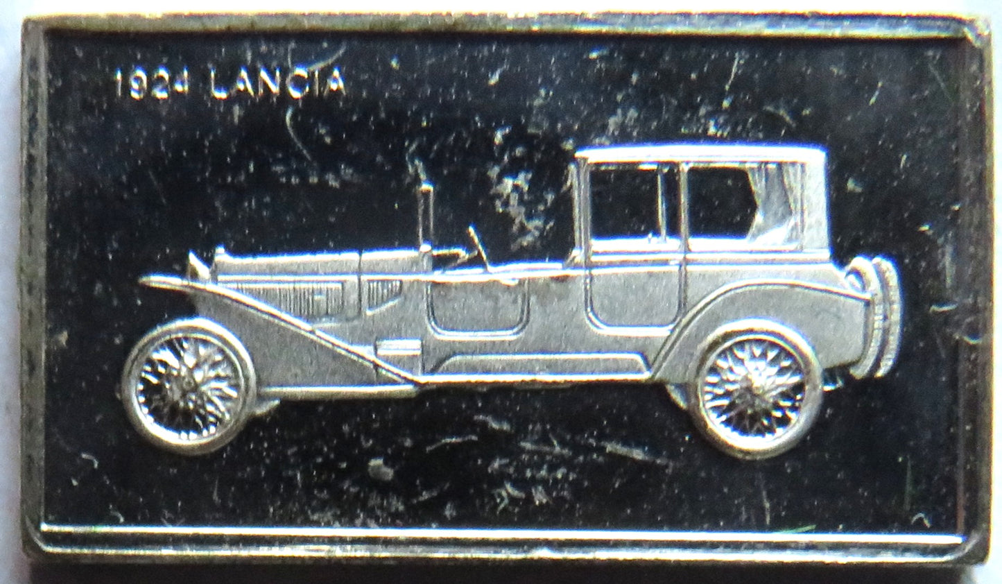 Small Sterling Silver Ingot Classic Cars 1924 Lancia By John Pinches