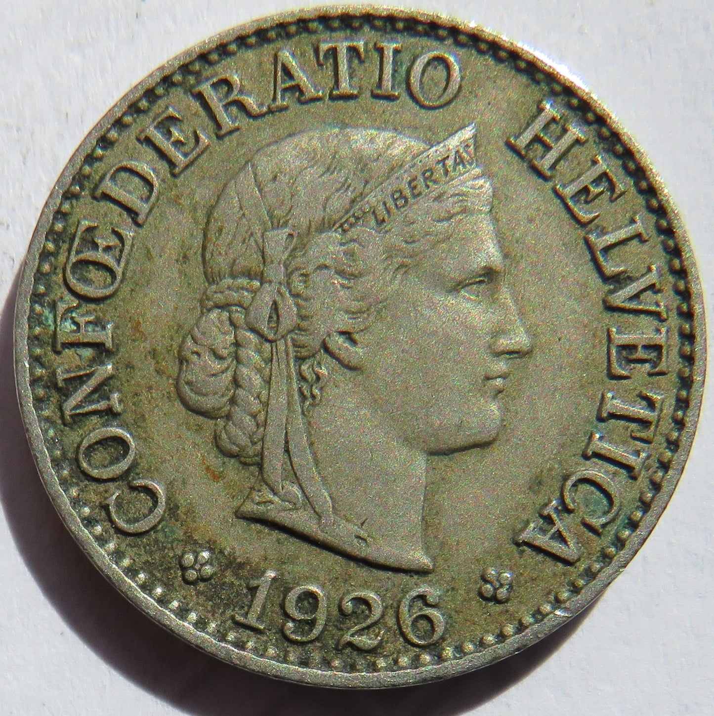 1926 Switzerland 10 Rappen Coin