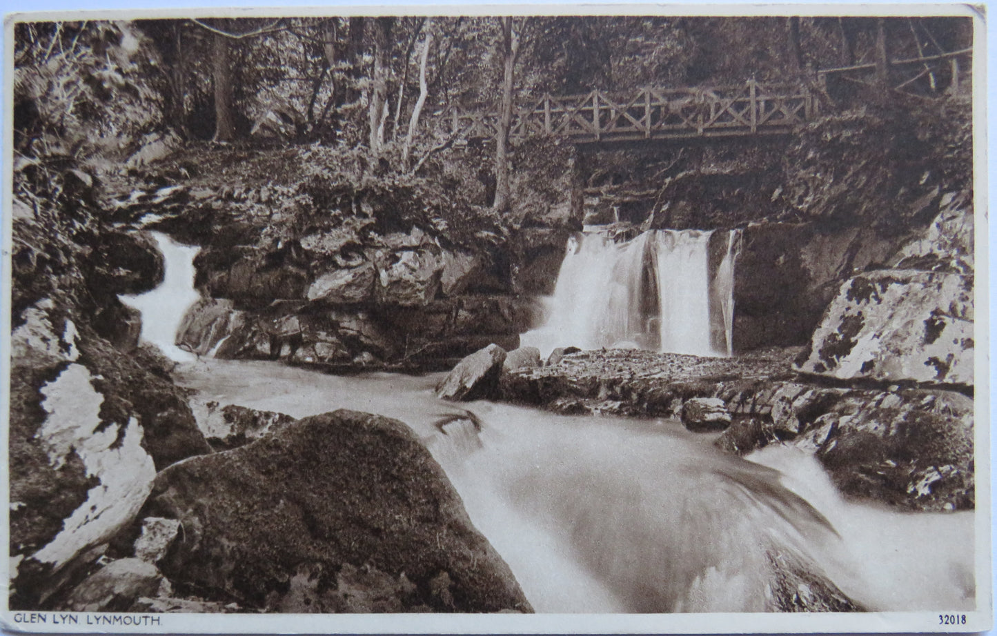 Vintage Postcard of Glen Lyn, Lynmouth, 1938