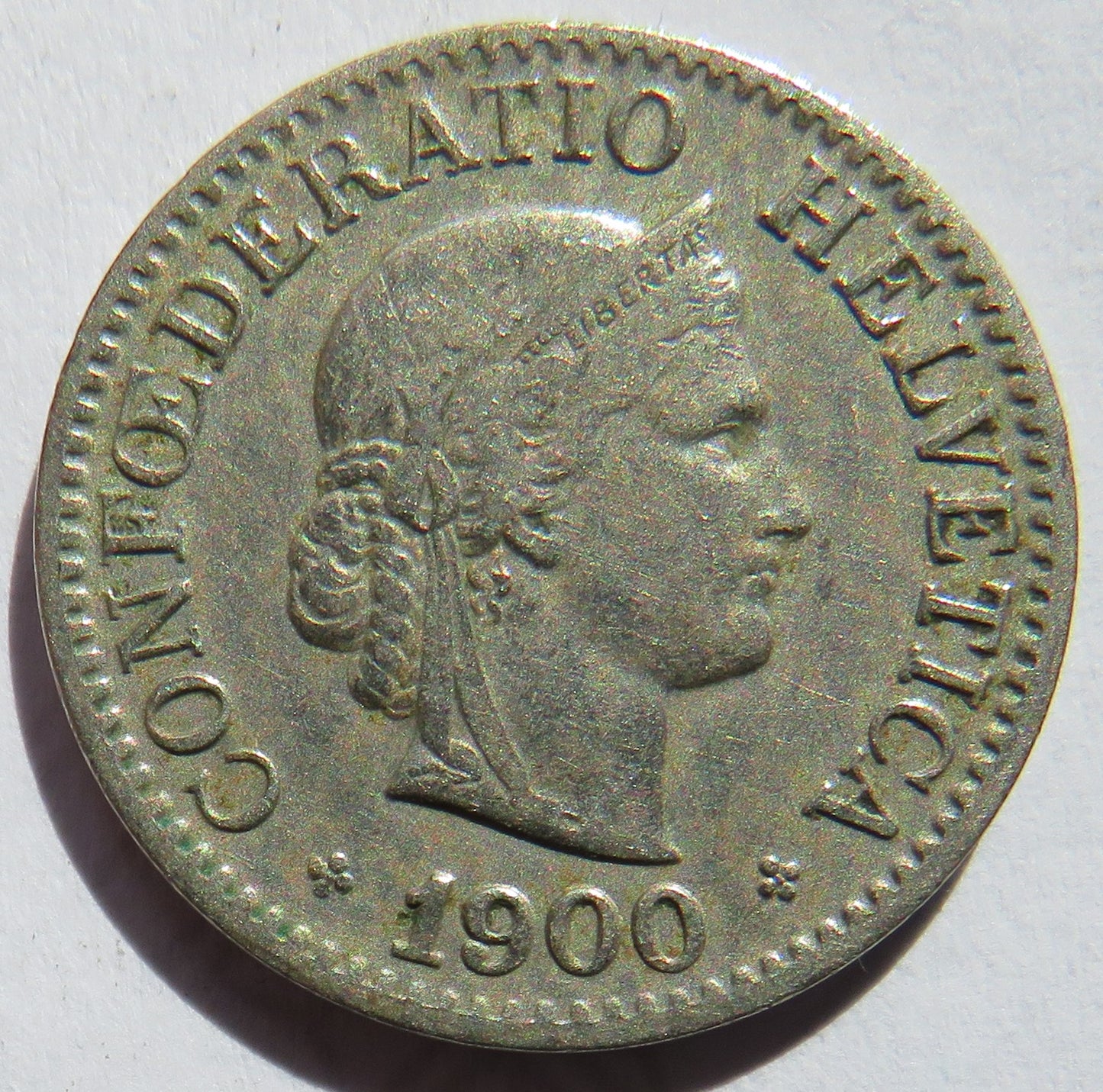 1900 Switzerland 10 Rappen Coin