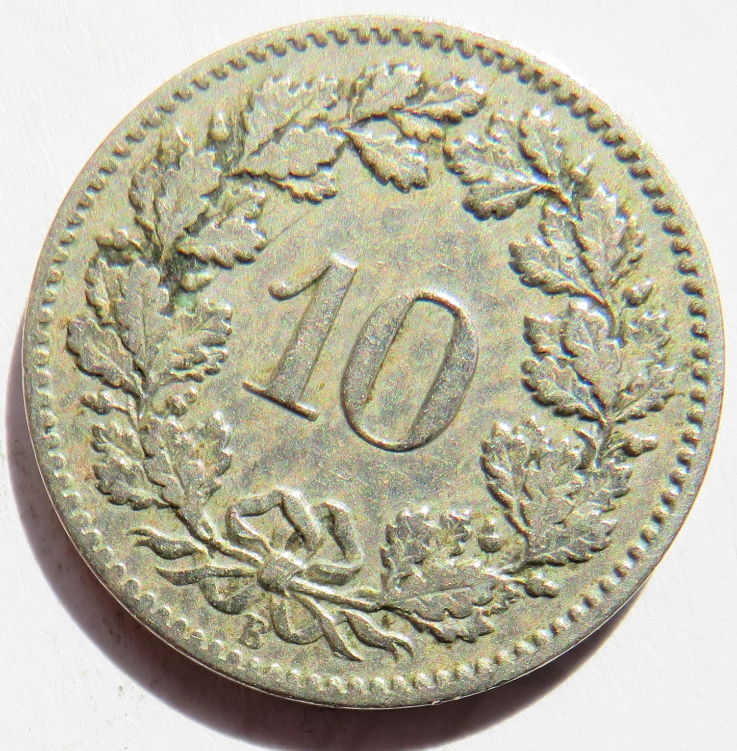 1900 Switzerland 10 Rappen Coin