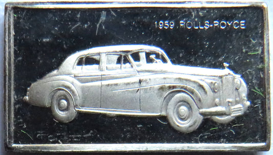 Small Sterling Silver Ingot Classic Cars 1959 Rolls-Royce By John Pinches