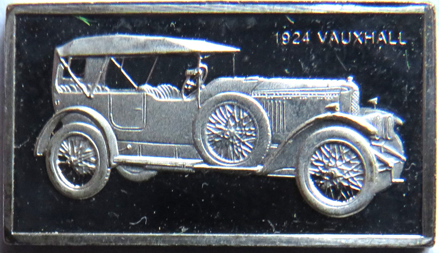 Small Sterling Silver Ingot Classic Cars 1924 Vauxhall By John Pinches