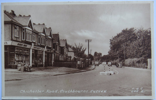 Vintage Postcard of Chichester Road, Southbourne, Sussex, 1957