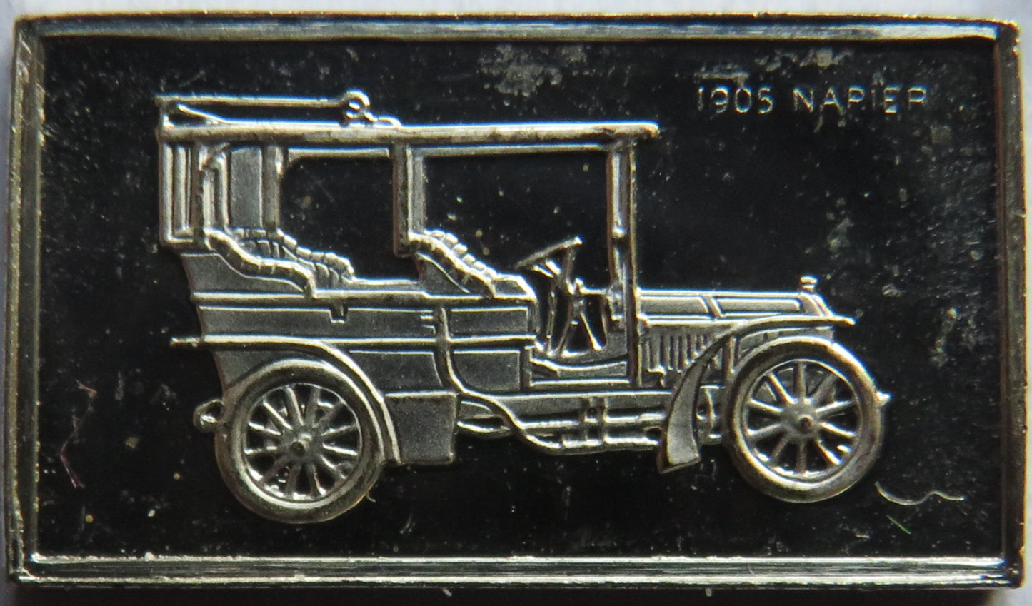 Small Sterling Silver Ingot Classic Cars 1905 Napier By John Pinches