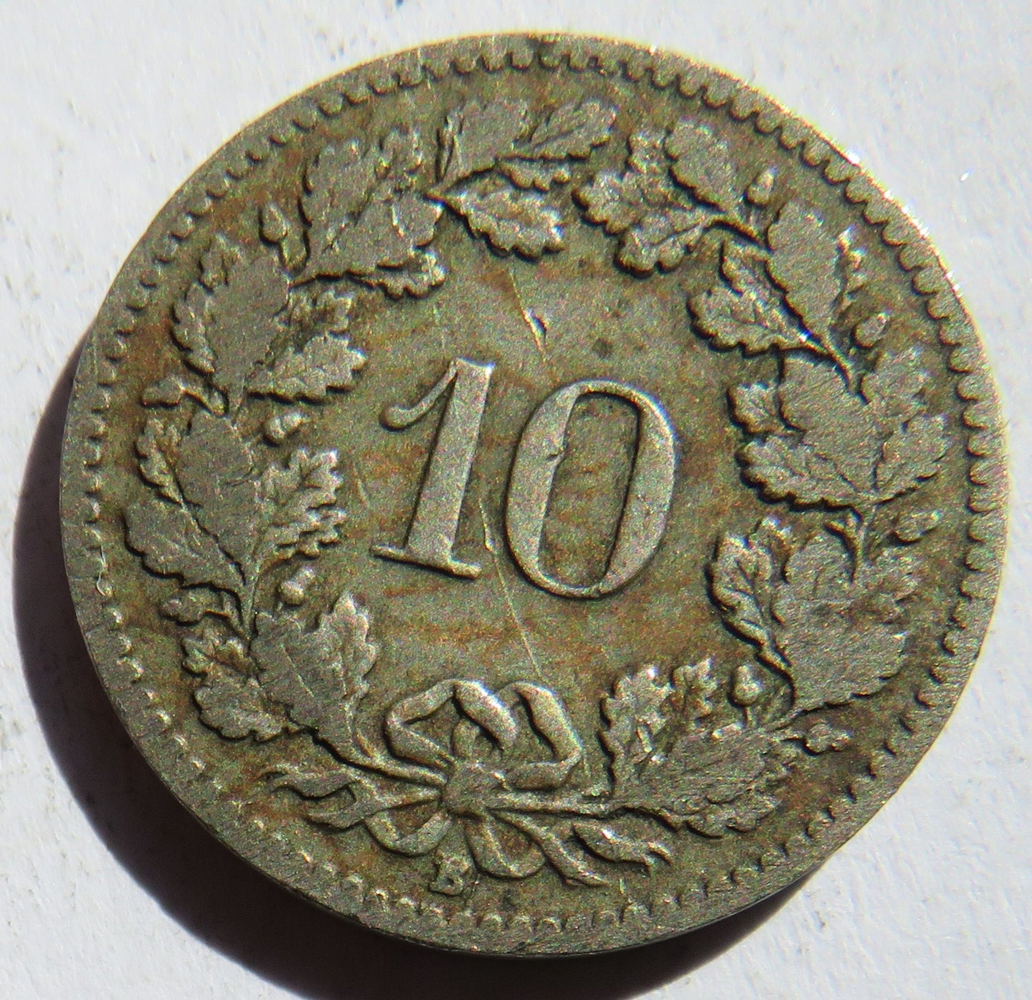 1911 Switzerland 10 Rappen Coin