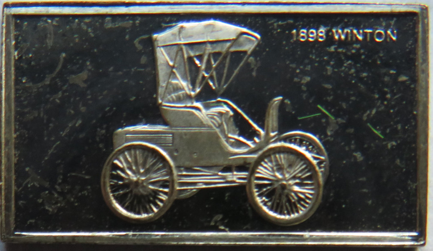 Small Sterling Silver Ingot Classic Cars 1898 Winton By John Pinches
