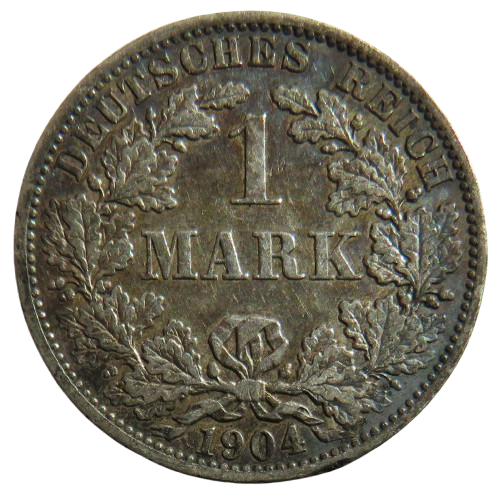 1904-A Germany Silver One Mark Coin