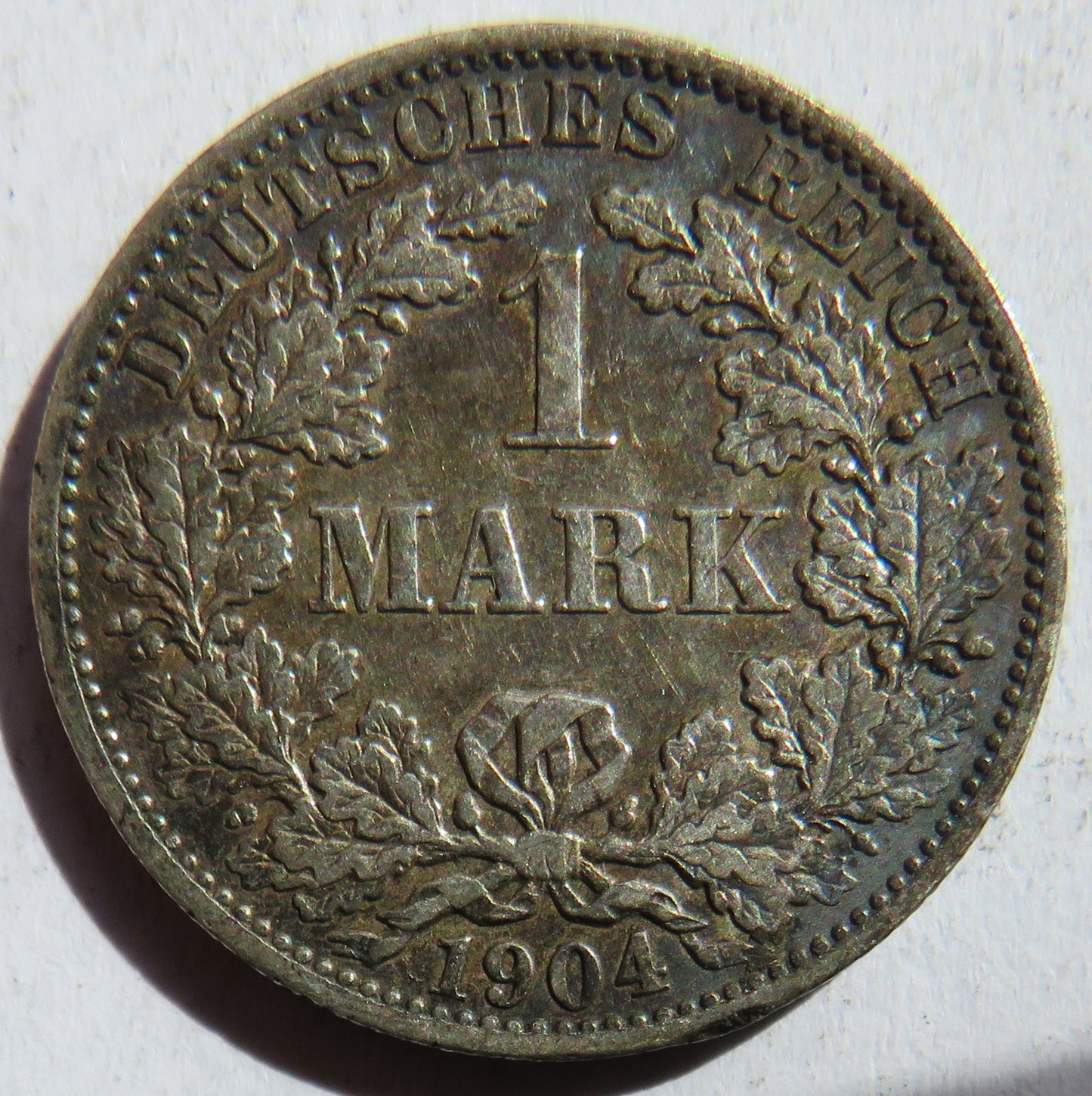 1904-A Germany Silver One Mark Coin