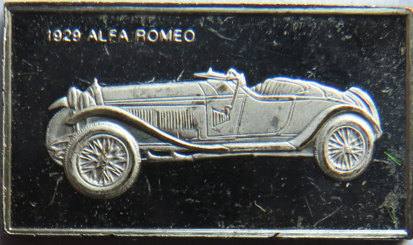 Small Sterling Silver Ingot Classic Cars 1929 Alfa Romeo By John Pinches
