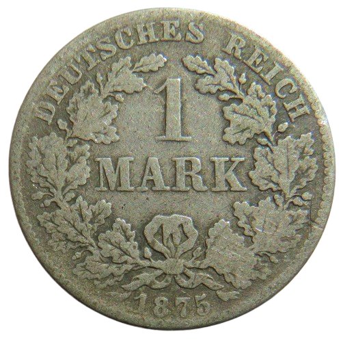 1875-H Germany Silver One Mark Coin