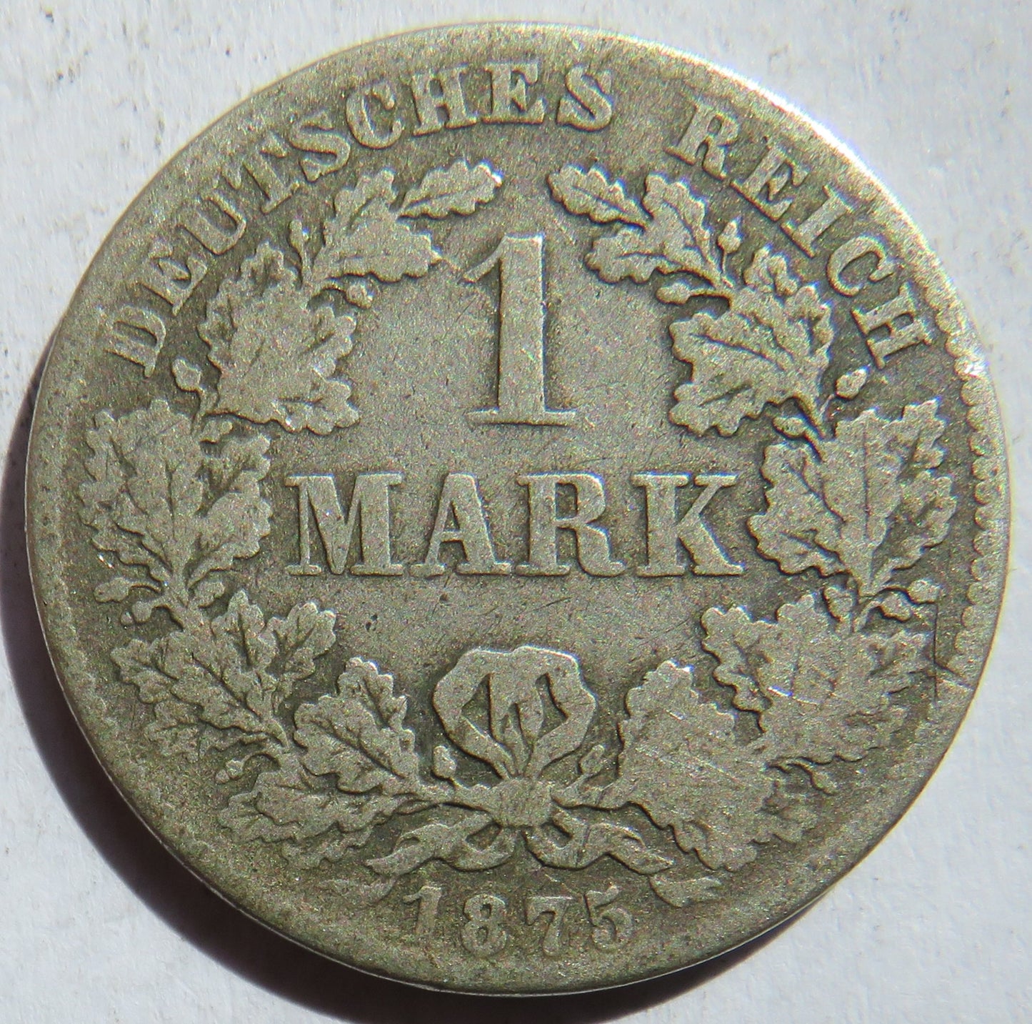 1875-H Germany Silver One Mark Coin