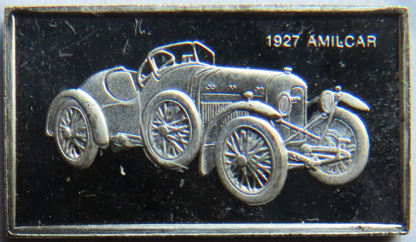 Small Sterling Silver Ingot Classic Cars 1927 Amilcar By John Pinches