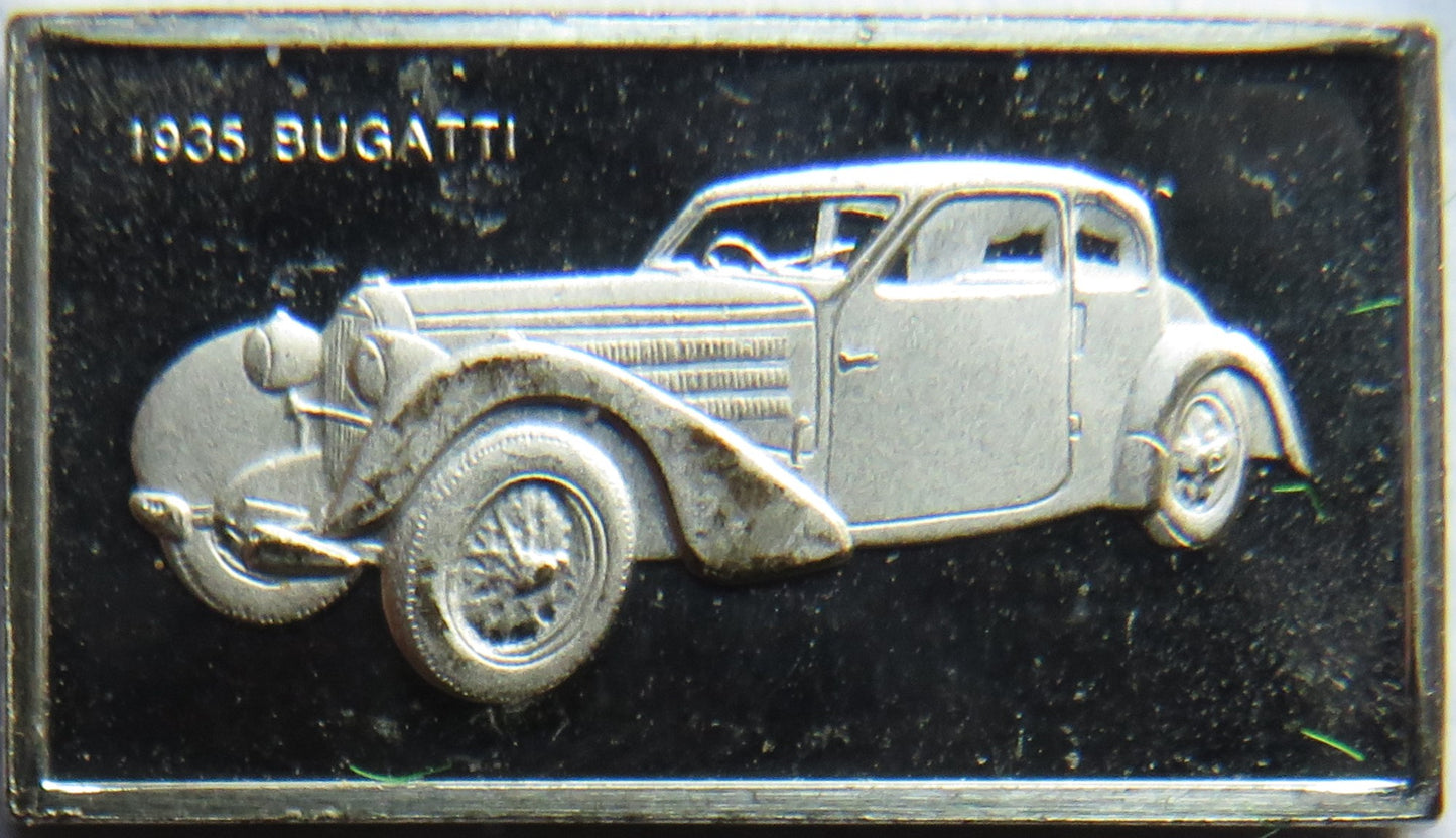 Small Sterling Silver Ingot Classic Cars 1935 Bugatti By John Pinches